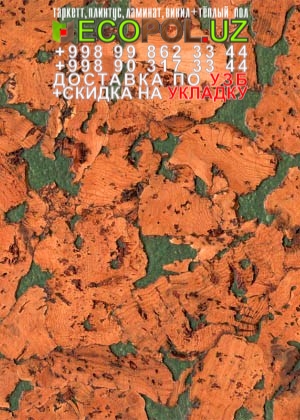 Пробка Пол в Ташкенте 50 - линолеум таркет форс ламинат укладка териш - Андижон